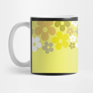 Hippie Floral Yellow Flower Pastel Border Seamless Pattern Mug